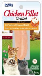 Inaba Chicken Fillet Grilled Cat Treat in Chicken Flavored Broth (size: 0.9 oz)