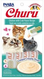 Inaba Churu Chicken with Crab Flavor Recipe Creamy Cat Treat (size: 4 count)
