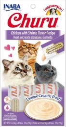 Inaba Churu Chicken with Shrimp Flavor Recipe Creamy Cat Treat (size: 4 count)