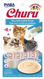 Inaba Churu Tuna with Scallop Recipe Creamy Cat Treat (size: 4 count)