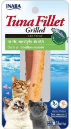 Inaba Tuna Fillet Grilled Cat Treat in Homestyle Broth (size: 0.52 oz)