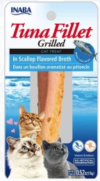 Inaba Tuna Fillet Grilled Cat Treat in Scallop Flavored Broth (size: 0.52 oz)