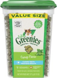 Greenies Feline Natural Dental Treats Catnip Flavor (size: 9.75 oz)