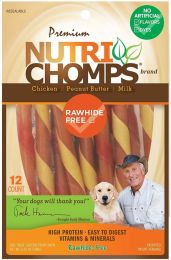 Nutri Chomps Mini Twist Dog Treat Peanut Assorted Flavors (size: 12 count)