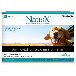 Pet OTC NausX Anti-Motion Sickness Treatment for Dogs 51-90 lbs (size: 30 count)