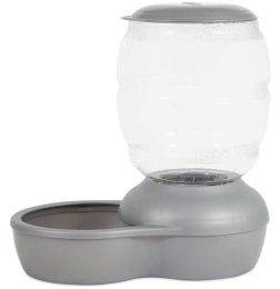 Petmate Replendish Pet Feeder with Microban Pearl Silver Gray (size: 5 lbs)