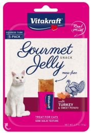 VitaKraft Gourmet Jelly Cat Treat with Turkey and Sweet Potato (size: 5 count)