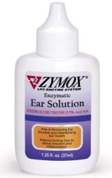 Zymox Enzymatic Ear Solution with Hydrocortisone for Dog and Cat (size: 1.25 oz)