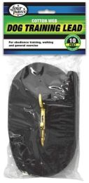 Four Paws Cotton Web Dog Training Lead 10' Long x 5/8"W Black (size: 1 Count)