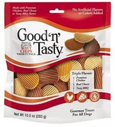 8in1 Pet Triple-Flavor Wavy Chips for Dogs (size: 10 oz)