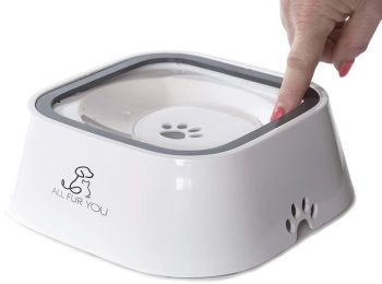 All Fur You Anti-Splash Water Bowl White (size: 35 oz)