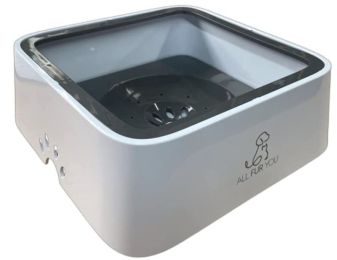 All Fur You Anti-Splash Water Bowl Grey (size: 70 oz)