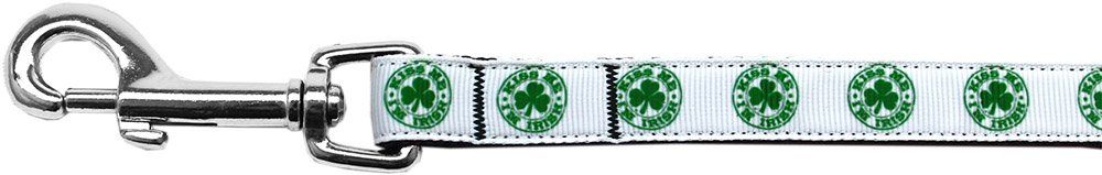 Kiss Me - I'm Irish Nylon Ribbon Pet Leash (Color: , size: 5/8 inch wide 6Ft Long)