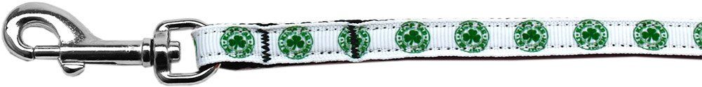 Kiss Me - I'm Irish Nylon Ribbon Dog Collars  Leash (Color: , size: 3/8 inch wide 4Ft long)