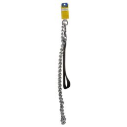 Titan Chain Lead with Nylon Handle - Black (size: X-Heavy Chain - 48" Long)