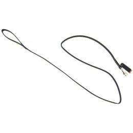 Circle T Leather Lead - 6' Long - Black (size: 6' Long x 3/8" Wide)