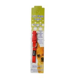 Li'l Pals Adjustable Nylon Collar - Red (size: 6"-8" Long x 5/16" Wide)