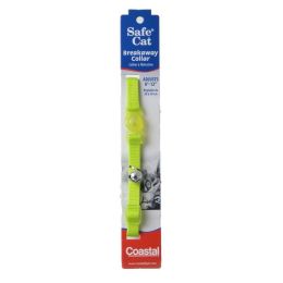 Coastal Pet Safe Cat Nylon Adjustable Breakaway Collar - Lime (size: 8"-12" Neck)