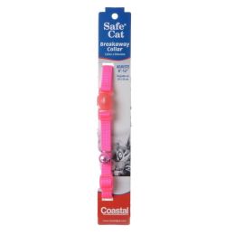 Coastal Pet Safe Cat Nylon Adjustable Breakaway Collar - Neon Pink (size: 8"-12" Neck)