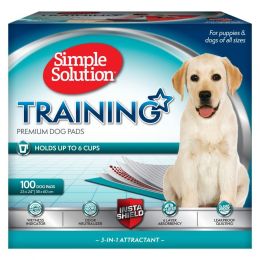 Simple Solution Training Premium Dog Pads (size: 24" Long x 23" Wide (100 Pack))