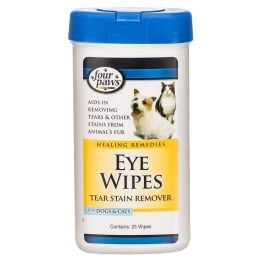 Four Paws Eye Wipes for Dogs & Cats (size: 25 Wipes)