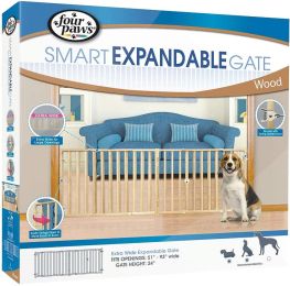 Four Paws Extra Wide Wood Safety Gate (size: 53"-96" Wide x 24" High)