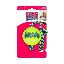 Kong Squeakers Tennis Ball with Rope (size: medium)