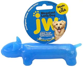 JW Pet Megalast Rubber Dog Toy - Long Dog (size: Medium - 6.5" Long)