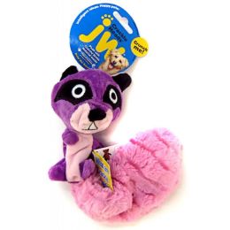JW Pet Crackle Heads Plush Dog Toy - Ricky Raccoon (size: Medium - 12" Long)