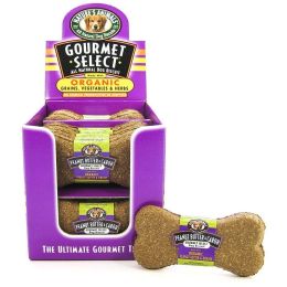 Natures Animals Gourmet Select Organic Dog Bone - Peanut Butter & Carob Flavor (size: 24 Pack)