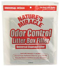 Nature's Miracle Odor Control Litter Box Filter (size: 2 Pack)