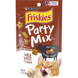 Friskies Party Mix Wild West Crunchy Cat Treats (size: 2 oz)