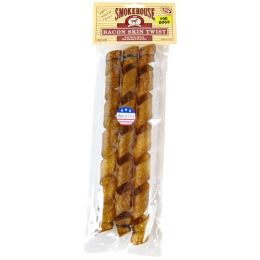 Smokehouse Treats Bacon Skin Twists (size: Large - 11"-12" Long (3 Pack))