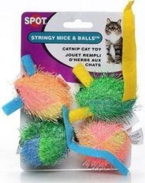 Spot Spotnips Stringy Mice & Balls Catnip Toy (size: 4 Pack)