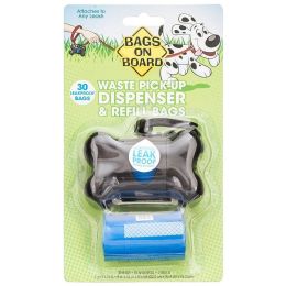 Bags on Board Bone Shaped Pick up Bag Dispenser - Black (size: Bone Shaped Dispenser)