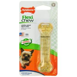 Nylabone Flexi Chew Dog Bone - Chicken Flavor (size: Petite (1 Pack))