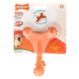 Nylabone Dura Chew Axis Bone Chew Toy - Bacon Flavor (size: For Dogs over 50 lbs - (6" Long x 4.5" Wide))
