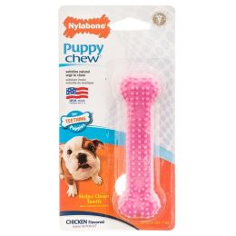 Nylabone Puppy Chew Dental Bone Chew Toy - Pink (size: 3.75" Chew - (For Puppies up to 15 lbs))