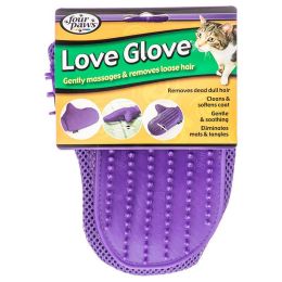 Four Paws Love Glove Grooming Mitt for Cats (size: One Size Fits All - (9"L x 6.75"W))
