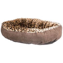 Aspen Pet Round Pet Bedding - Animal Print (size: 18" Diameter)