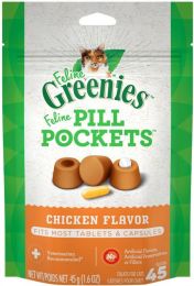 Greenies Pill Pockets Chicken Flavor Cat Treats (size: 1.6 oz)