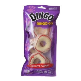 Dingo Ringo Meat & Rawhide Chews (No China Sourced Ingredients) (size: 5 Pack (2.75" Rings))