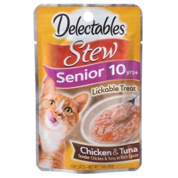 Hartz Delectables Stew Senior Lickable Cat Treats - Chicken & Tuna (size: 1.4 oz)