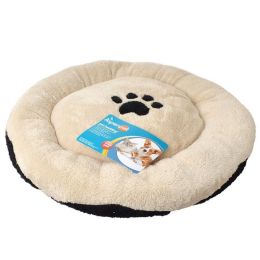 Aspen Pet Round Pet Bed with Paw Applique (size: 22" Diameter (Assorted Colors))