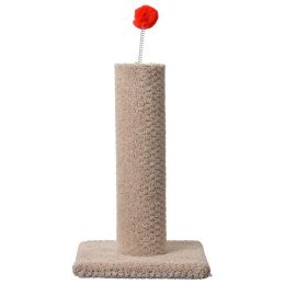 Classy Kitty Carpeted Cat Post with Spring Toy (size: 16" High (Assorted Colors))