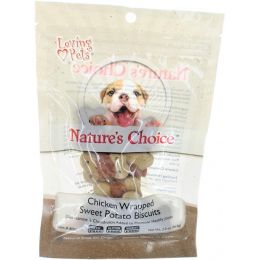 Loving Pets Natures Choice Chicken Wrapped Sweet Potato Biscuit Dog Treats (size: 2 oz)