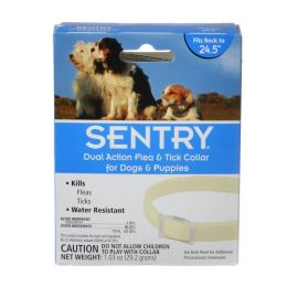 Sentry Dual Action Flea & Tick Collar for Dogs (size: 1 Collar - (Necks up to 23"))
