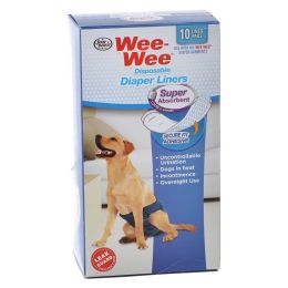 Four Paws Wee Wee Super Absorbent Disposable Diaper Liners (size: 10 Pack - (Fits All Garment Sizes))