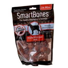 SmartBones Beef & Vegetable Dog Chews (size: Mini - 24 Pack - 2.5" Bones - (5-10 lb Dogs))