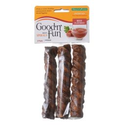 Healthy Hide Good 'n' Fun Beefy Spirals - Beef Flavored (size: 5" Chews - 3 Pack)
